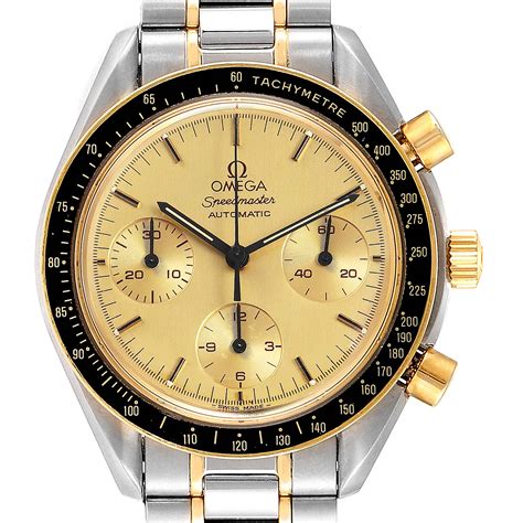 omega yellow gold speedmaster|omega speedmaster automatic tachymeter price.